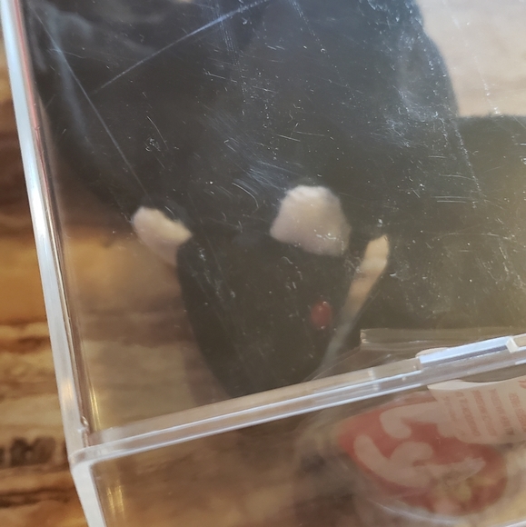 Halloween Black Bat Plush Ty Original Beanie Baby "Radar" Red Eyes 1995 Vintage. - Picture 3 of 4